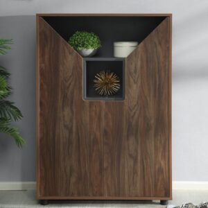 Cindy Shoe Cabinet In Natural Walnut Colour