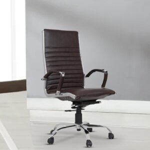 Leatherette Executive Chair In Brown Colour