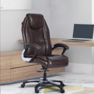 Amber Leatherette Executive Chair in Brown Colour