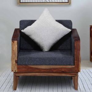 Avilys Sheesham Wood 1 Seater Sofa In Provincial Teak Finish