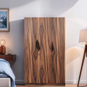 Maya 3 Door Wardrobe In Vintage Sheesham Finish
