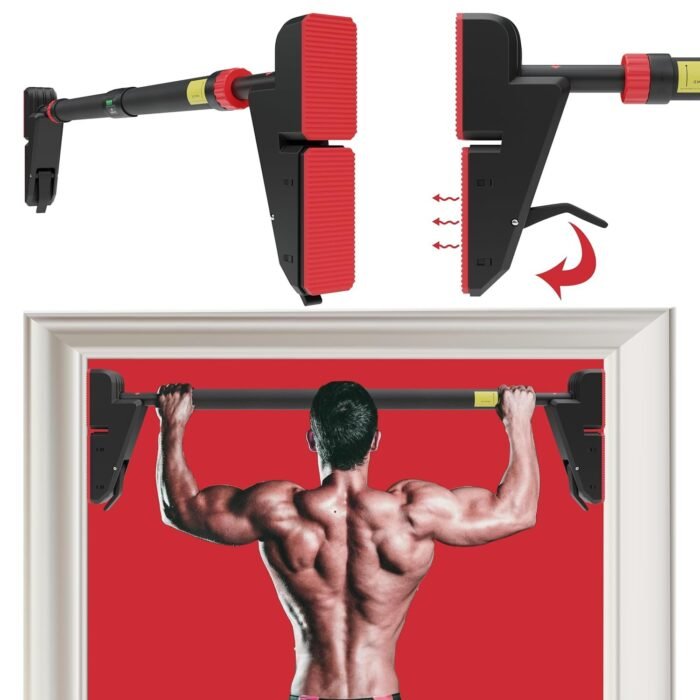 HERO FIT No-Screw Pull-Up Bar for Doorway & Wall – Home Gym Use
