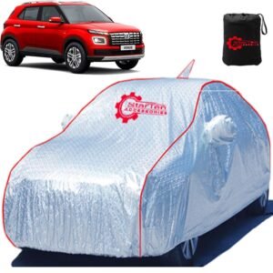 Cotton uv Protection with Water Proof Metallic Silver Colour car Cover